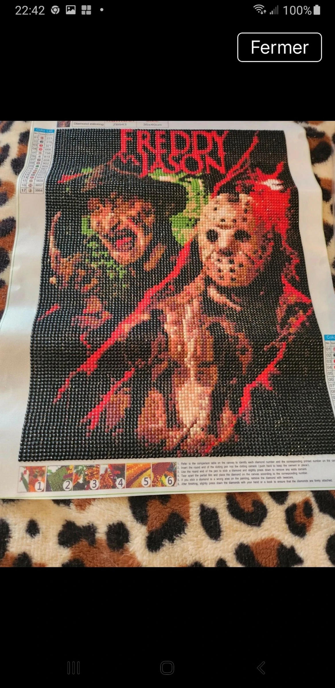 Diamond painting  freddy vs Jason 